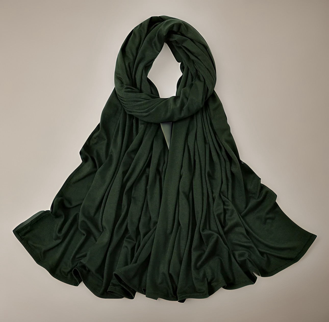 JERSEY BAMBOO HIJAB - FOREST GREEN
