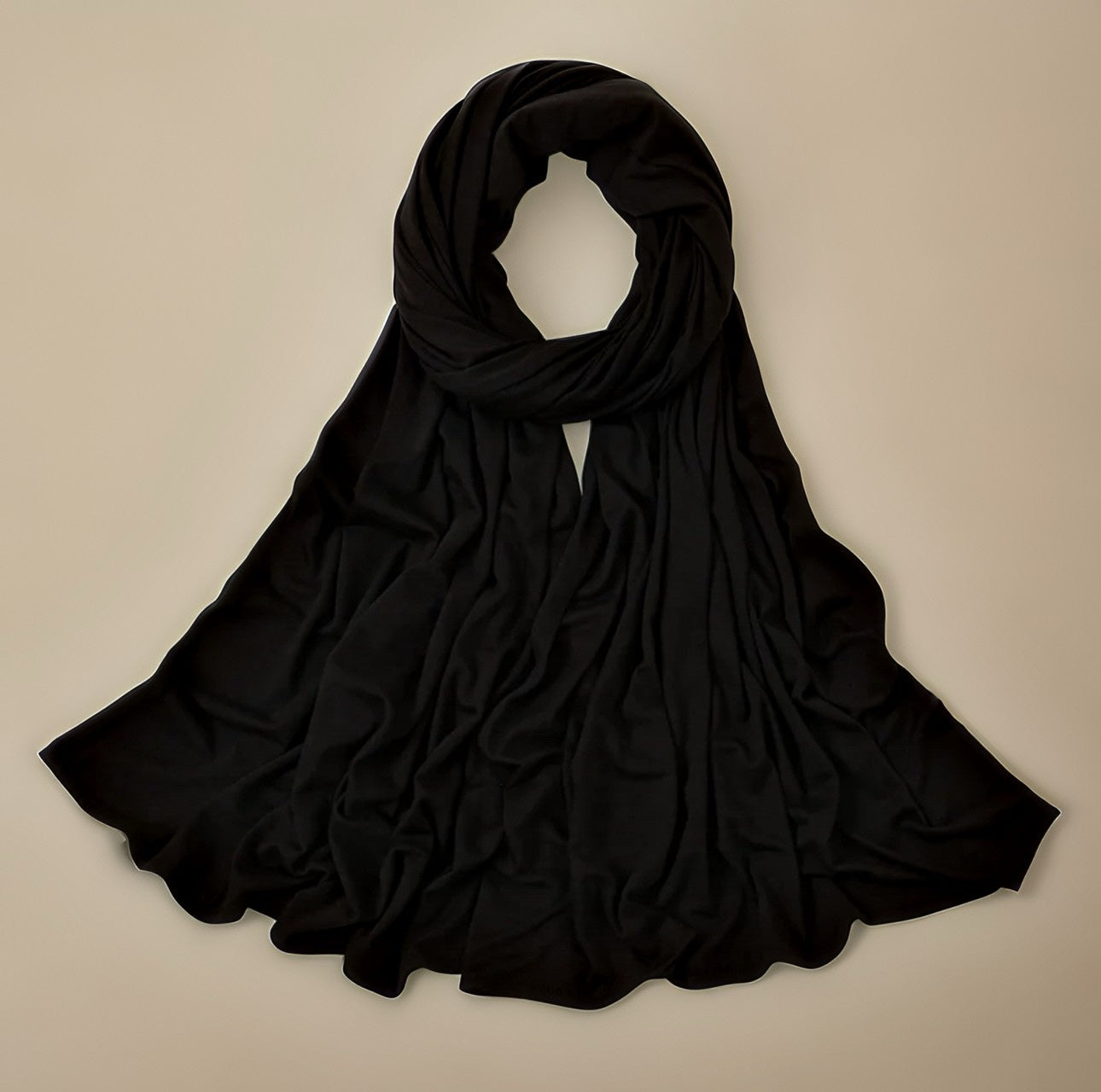 Jersey Bamboo Hijab - Black
