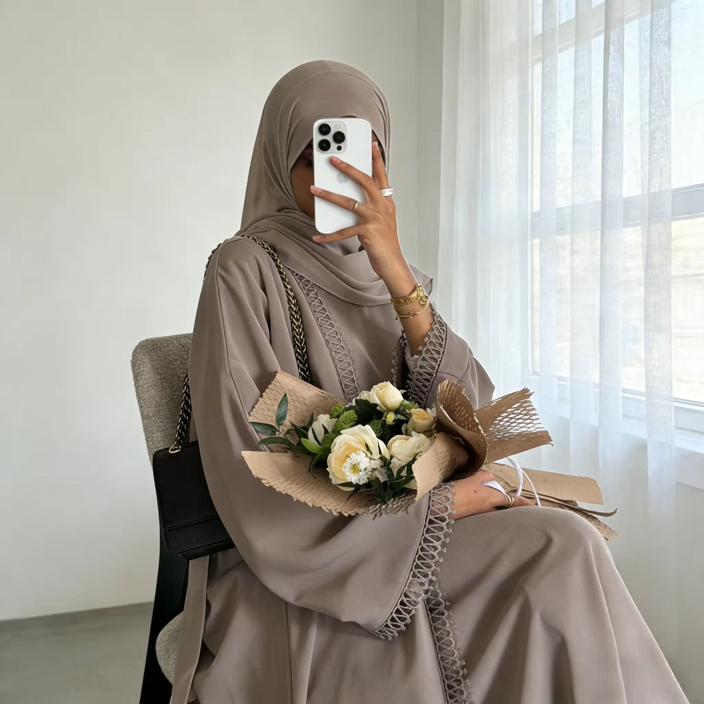 2 PIECE OPEN ABAYA - SALSABEEL