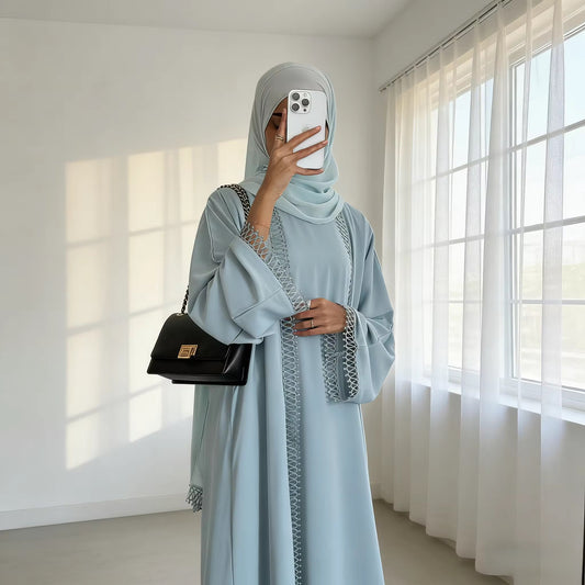 2 PIECE OPEN ABAYA - SALSABEEL