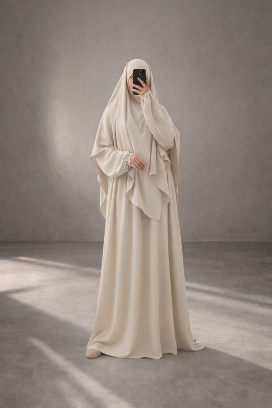IMMEDIATE DISPATCH: KHIMAR & ABAYA SET - RAWDAH