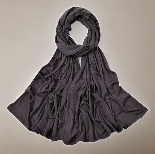 Jersey Bamboo Hijab - Steel Grey